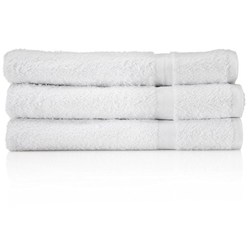 Bath Towels by MIMAATEX-6 Pack-White 100% Cotton 24x50 Inch Bath