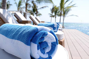 MIMAATEX Pool/Beach Cabana Towel Set - Pack of 4 pieces - 30”x 60” inches- 100% Ring spun soft cotton Cabana Towels