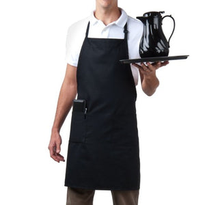 Bib Aprons-MHF Brand-1 Piece-new Spun Poly-Commercial Restaurant Kitchen- Adjustable-Full length-3 Pockets