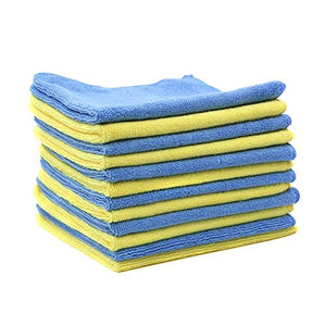 MHF Brand 14x14 inches Microfiber Cleaning Cloths-Lint Free-Streak Free