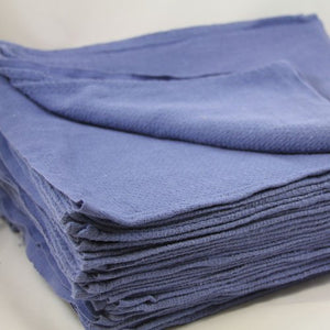 Huck Towels Blue-Commercial -50 Piece Pack -16"x 24"- NEW 100% Cotton Super Absorbent-Low Lint