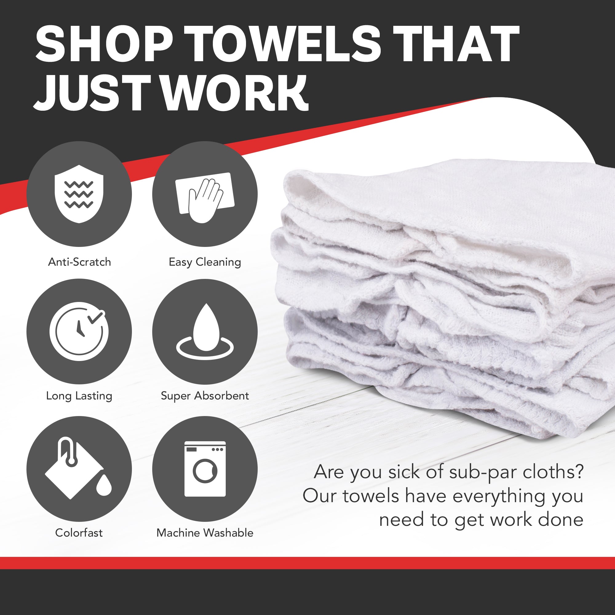 100% Cotton Shop Towels Industrial Shop Rags 14