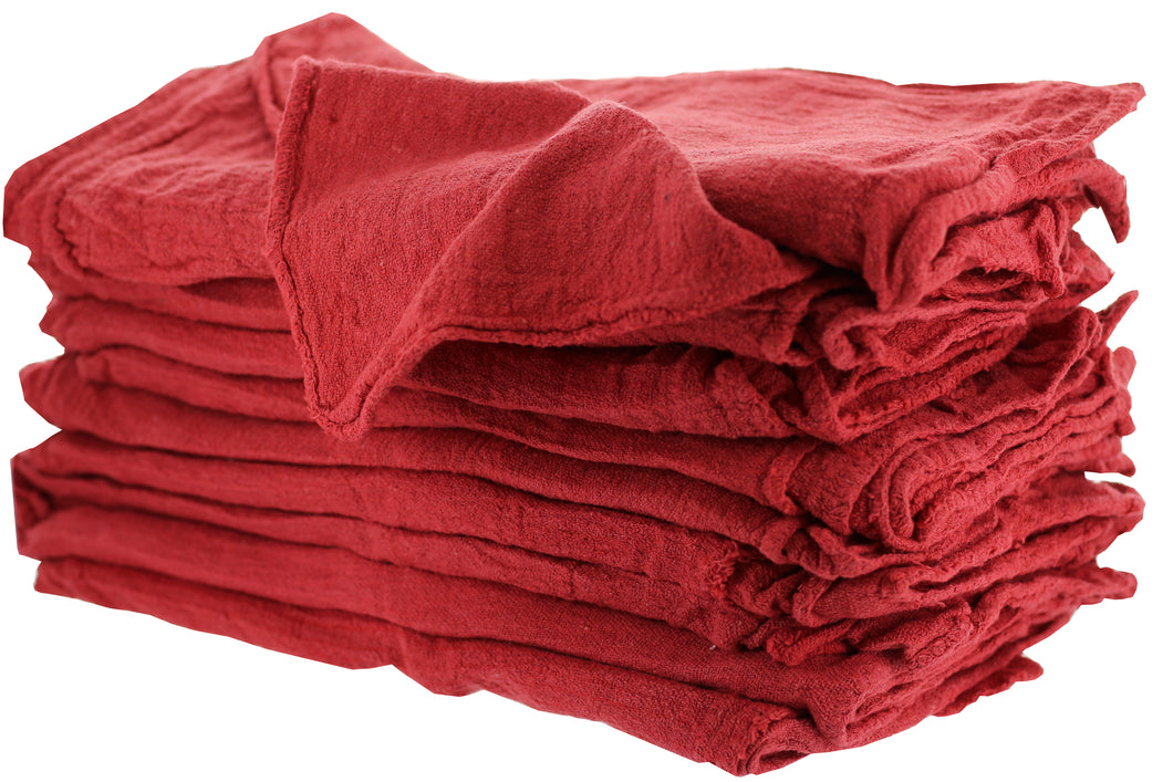 Shop Towels Red-Commercial/Industrial- 1000 piece box - NEW 100% Cotton