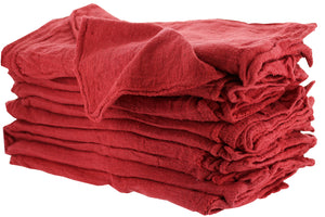 Shop Towels Red-Commercial/Industrial Grade 14" X 14" -500 Piece Box -NEW 100% Cotton