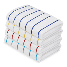 MIMAATEX Pool/Beach Striped Towel Set - Pack of 4 pieces - 30”x 60” inches- 100% Ring spun soft cotton Towels