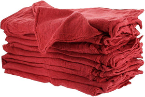 100% Cotton Shop Towels Industrial Shop Rags 14" X 14" - Pack of 100 Pcs