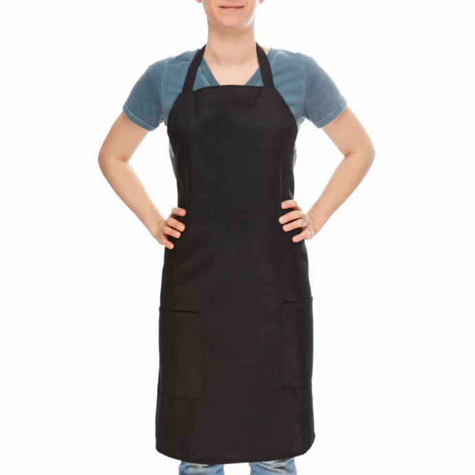 Bib Aprons-MHF Aprons-1 Piece Pack-2 Waist Pockets- New Spun Poly-commercial Restaurant Kitchen